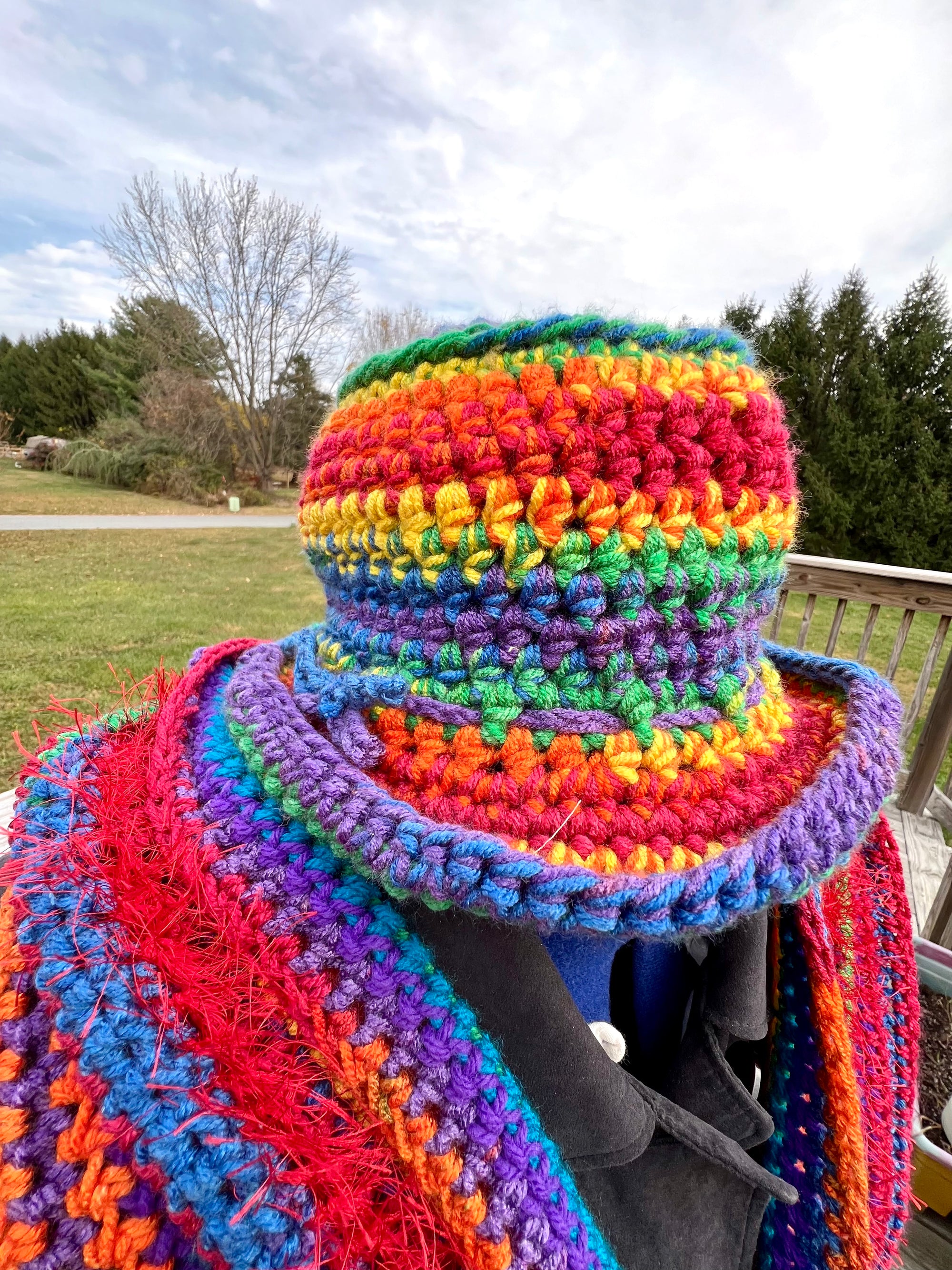 Scarf and Hat Set - Rainbow