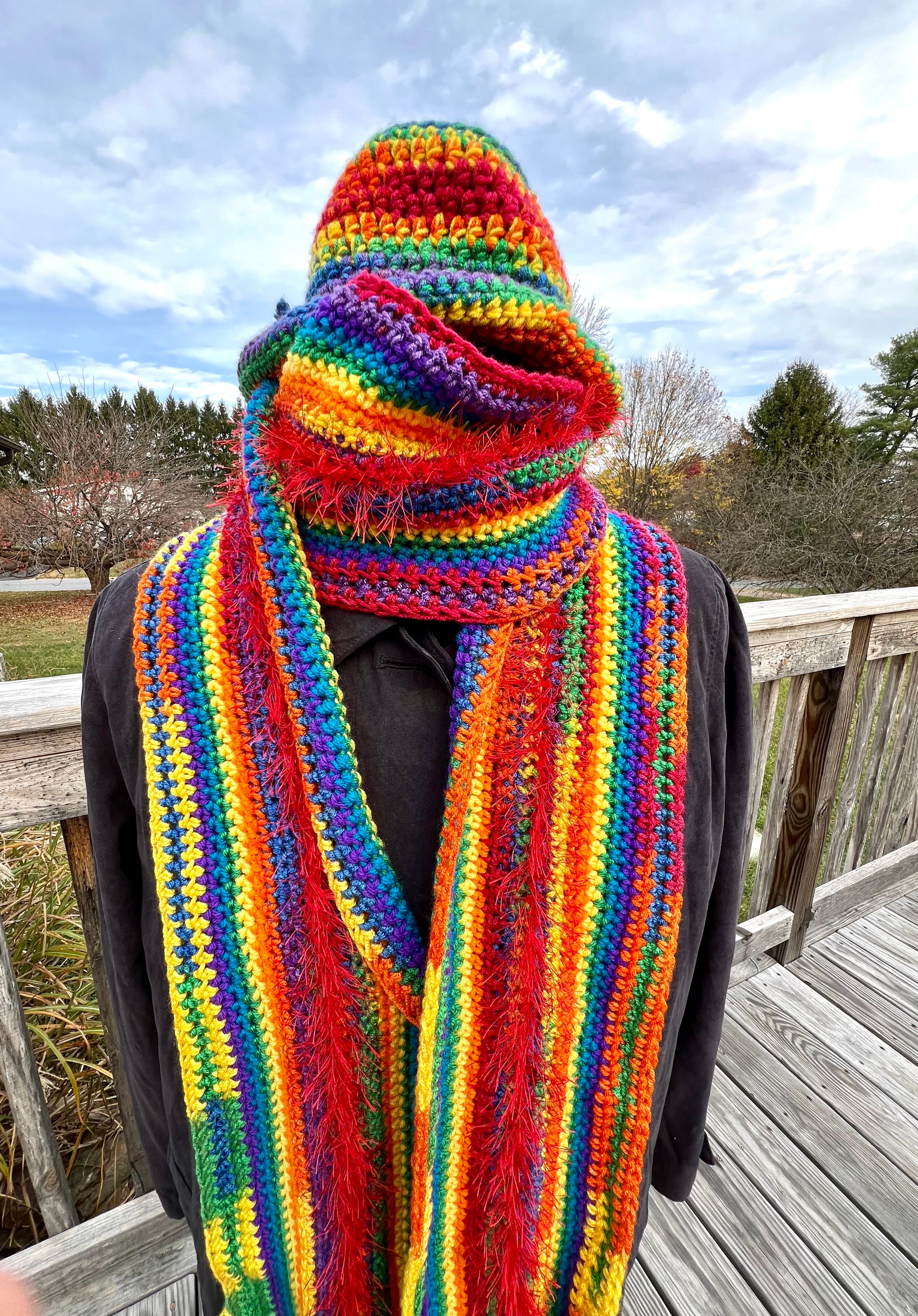 Scarf and Hat Set - Rainbow