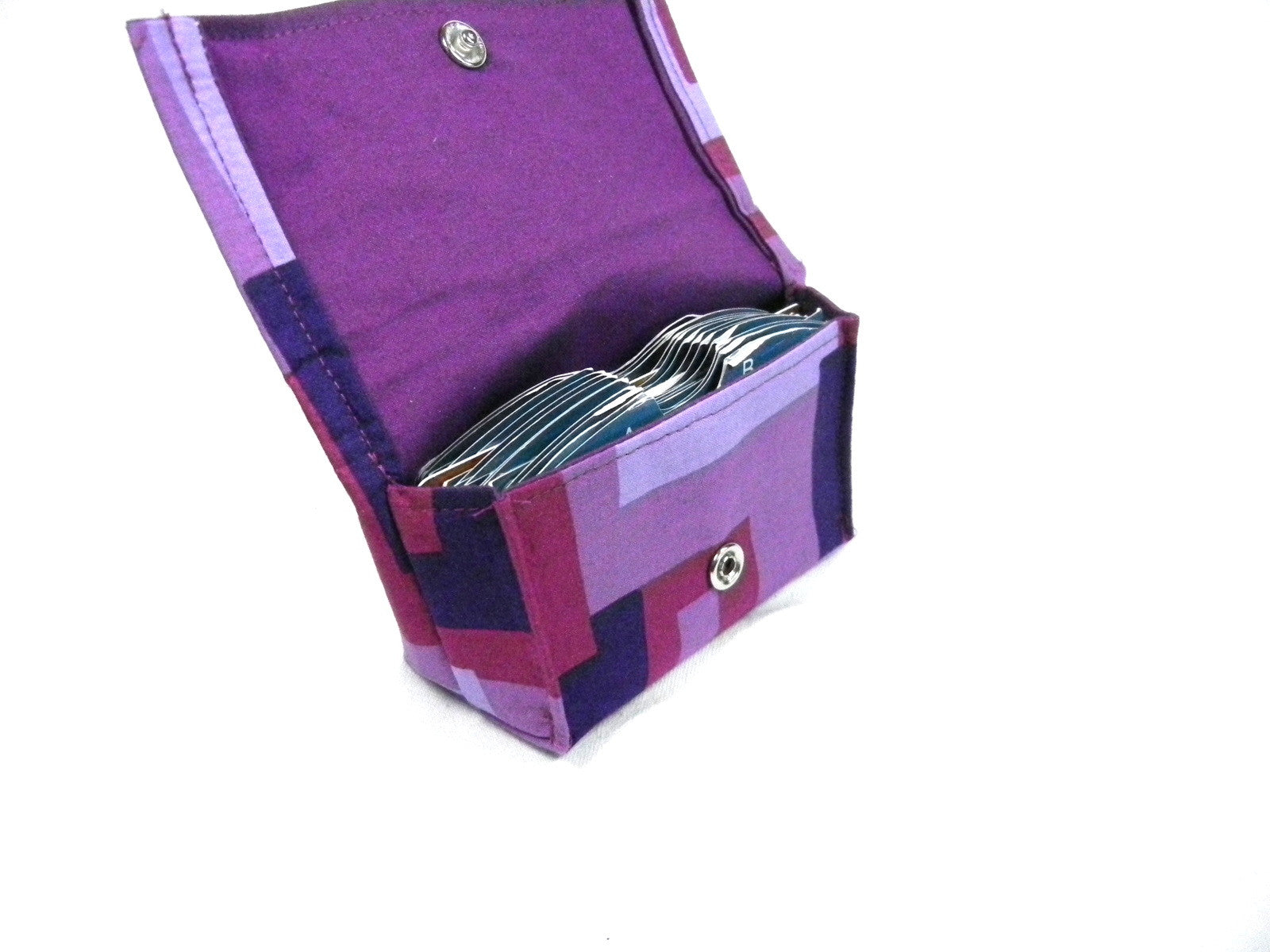 Card Holder Purple Maze Fabric A to Z dividers