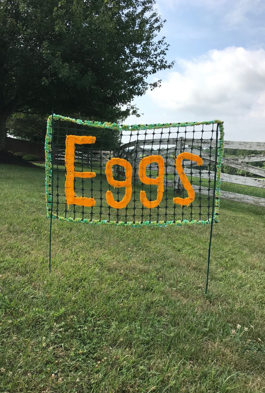 Roadside Signs ,Yarn Signs to Hang or Stake,  Colorful Yarn Bomb Signs