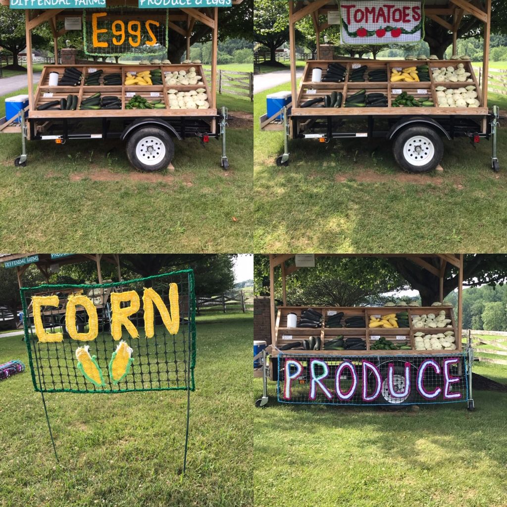 Roadside Signs ,Yarn Signs to Hang or Stake,  Colorful Yarn Bomb Signs