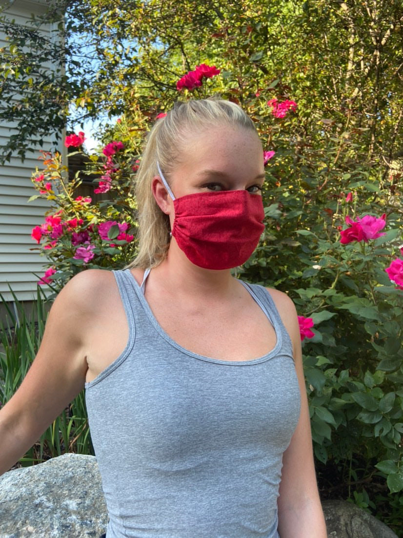 Face Mask - Pleated Style with Pocket and Nose Piece